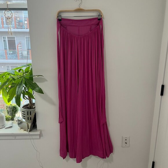 Free People Pink Stripe Harem Wide Leg Pants Size XS - Picture 5 of 7